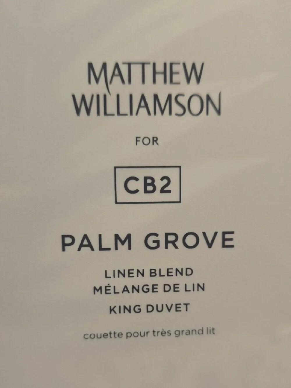 Exclusive Best Seller Palm Grove Linen King Duvet Cover Black & Tencel